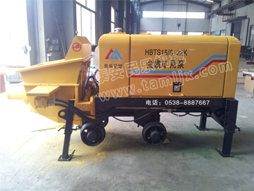 礦用濕噴臺車(chē)，礦用混凝土泵，礦用攪拌機發(fā)貨